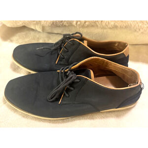 Aldo Men’s Size 7 Shoes Navy Blue Leather Lace Up Sneakers Casual